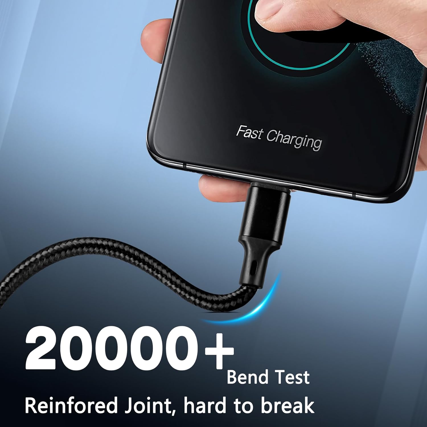 USB C to USB C Charger Cable, 5 Pack [3/3/6/6/10ft] Type C Fast Charging Cord High Data & Transfer Wire Compatible for iPhone 17/16/15 Plus/Pro Max iPad Pro Air Ps5 Controller Samsung Galaxy(Black)