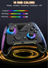 AOC PC Controller — Interactive Screen Wireless Controller Compatible with PC/Switch/Switch 2/iOS/Android, Hall Effect Joystick & Triggers, RGB Lighting, Adjustable Vibration/Turbo, 1000mAh Battery(Black)