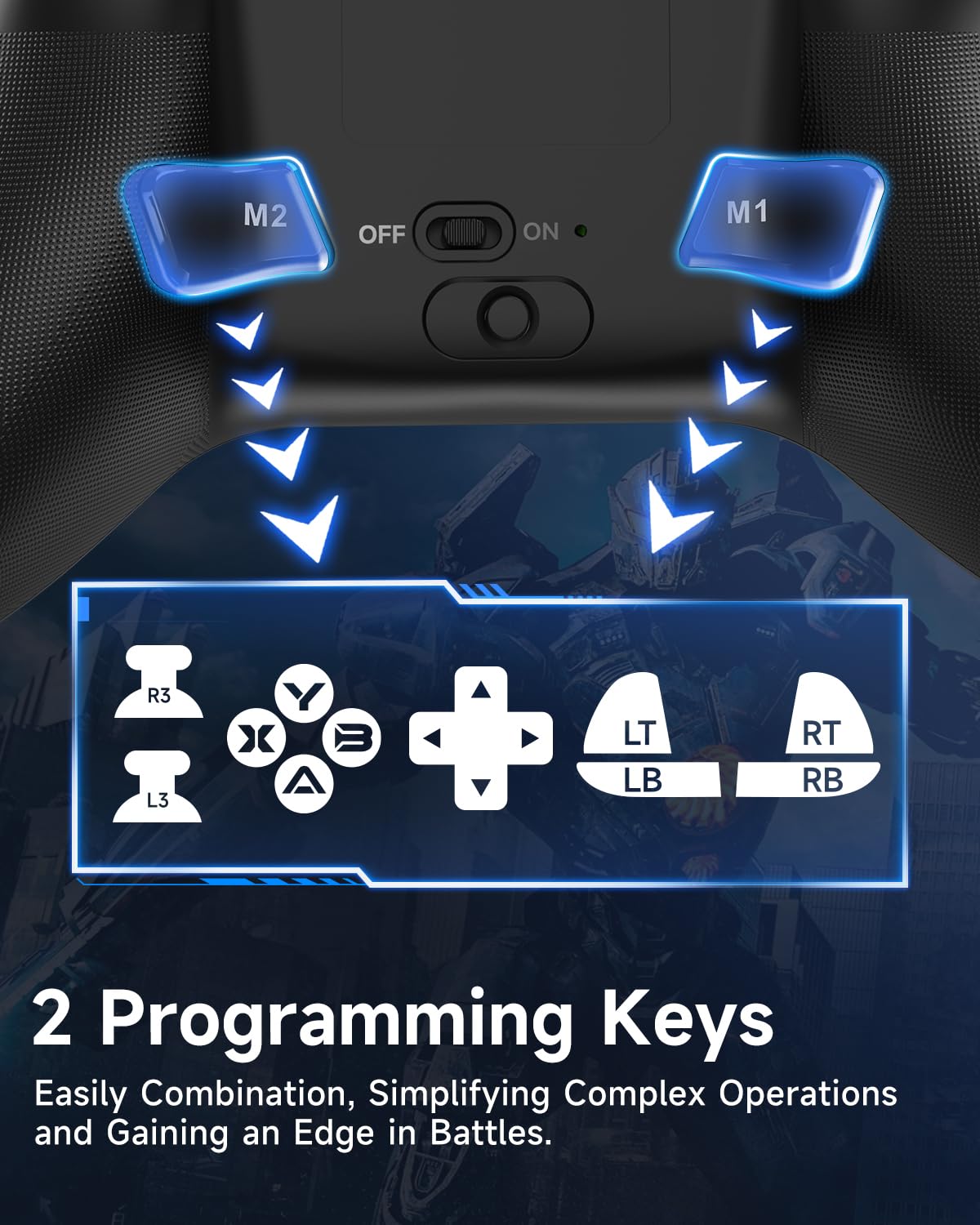 EasySMX X15 PC Controller - Enhanced Wireless Bluetooth Controller with Hall Joysticks/Hall Triggers/RGB Lighting - No Stick Drift, No Dead Zone - Work for Windows PC, Android, Steam and Switch