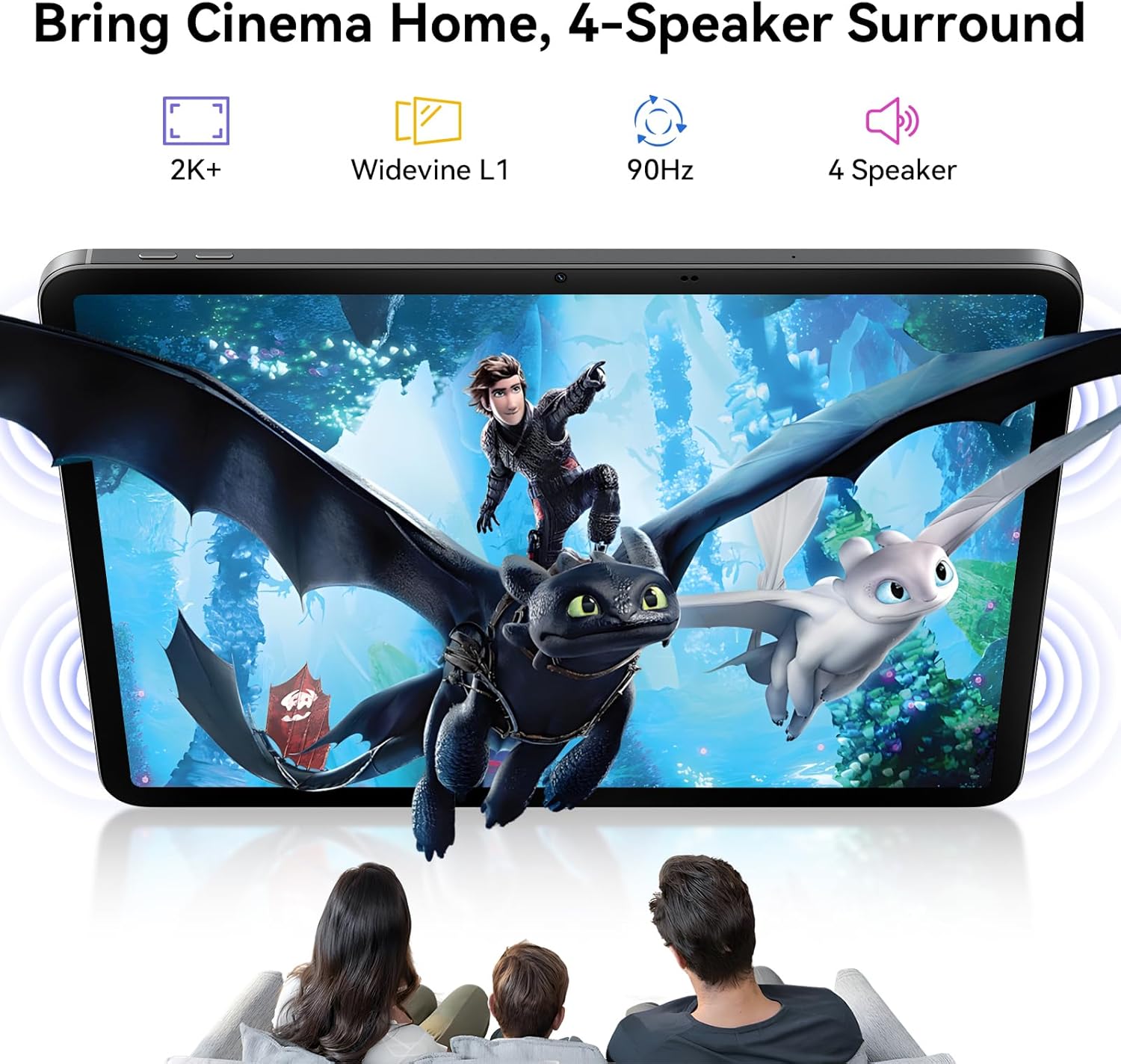 Blackview 13 inch Android 15 Tablet with Keyboard, 12.7" Large Screen Gaming Tablet with Pen, Helio G100, 256GB, 90 Hz, 2K+, 3 AI Cameras, Widevine L1, 5G WiFi, GPS- Link 8
