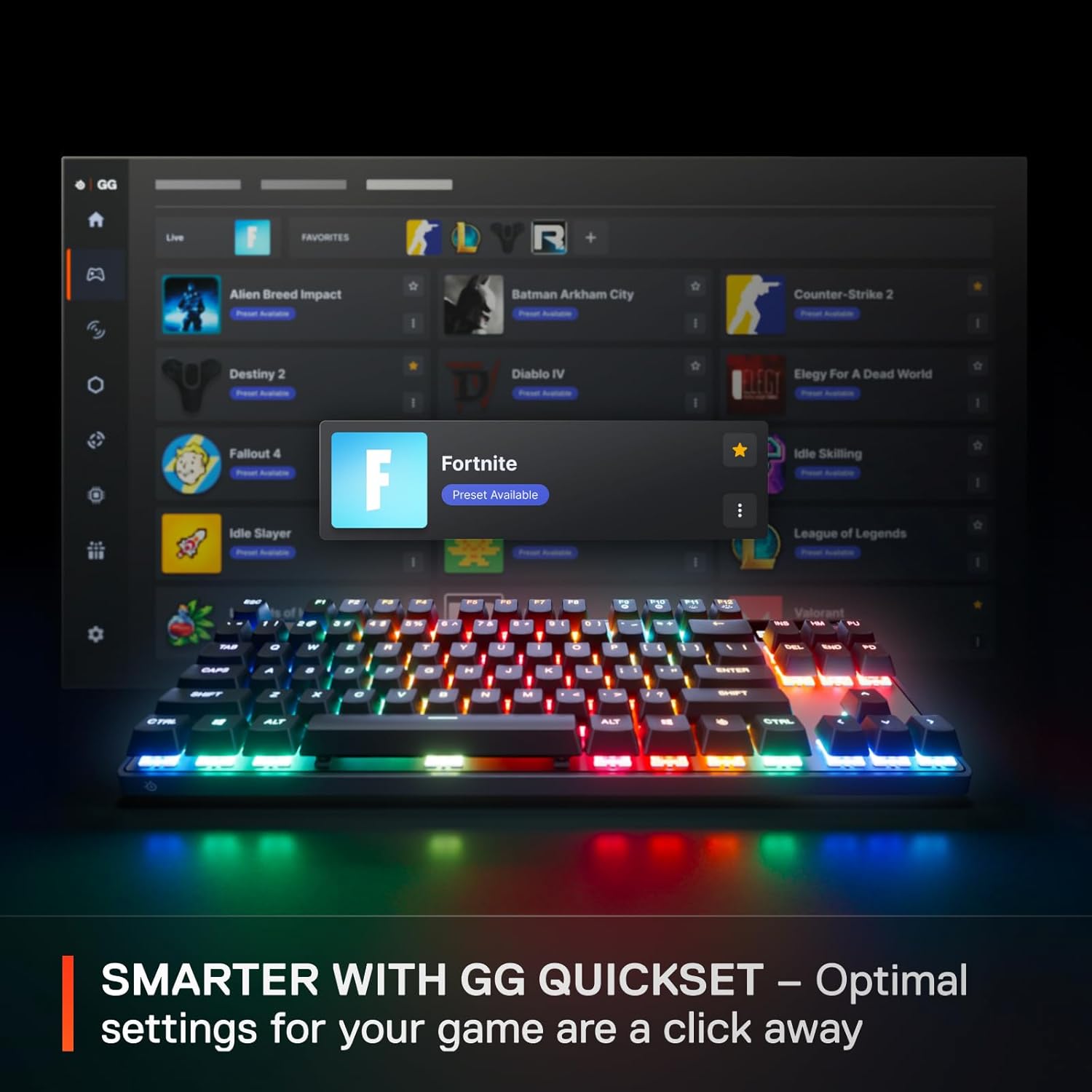 SteelSeries Apex Pro TKL Gen 3 OmniPoint 3.0 HyperMagnetic Switches — Adjustable Actuation — Rapid Trigger — Game-Ready Presets — Protection Mode — Rapid Tap/SOCD — OLED — RGB — PBT Keycaps — USB-C
