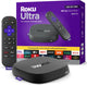 Roku Ultra - Ultimate Streaming Player - 4K Streaming Device for TV with HDR10+, Dolby Vision & Atmos - Bluetooth & Wi-Fi 6- Rechargeable Voice Remote Pro with Backlit Buttons - Free & Live TV