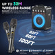 Karaoke Machine for Adults with 2 Wireless Microphones, Portable Bluetooth 5.3 Speaker with Bass/Treble/Echo Adjustment, PA System with Remote Control, Supports TWS/TV/TF Card/USB/AUX