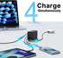 2 Pack 180W USB C Charger Block, Foldable 4-Port GaN Super Fast Charger USB C, Dual 65W Type C Charging Block, Laptop Fast Charging Adapter for MacBook Pro/Air, iPad, iPhone, Samsung Galaxy Black