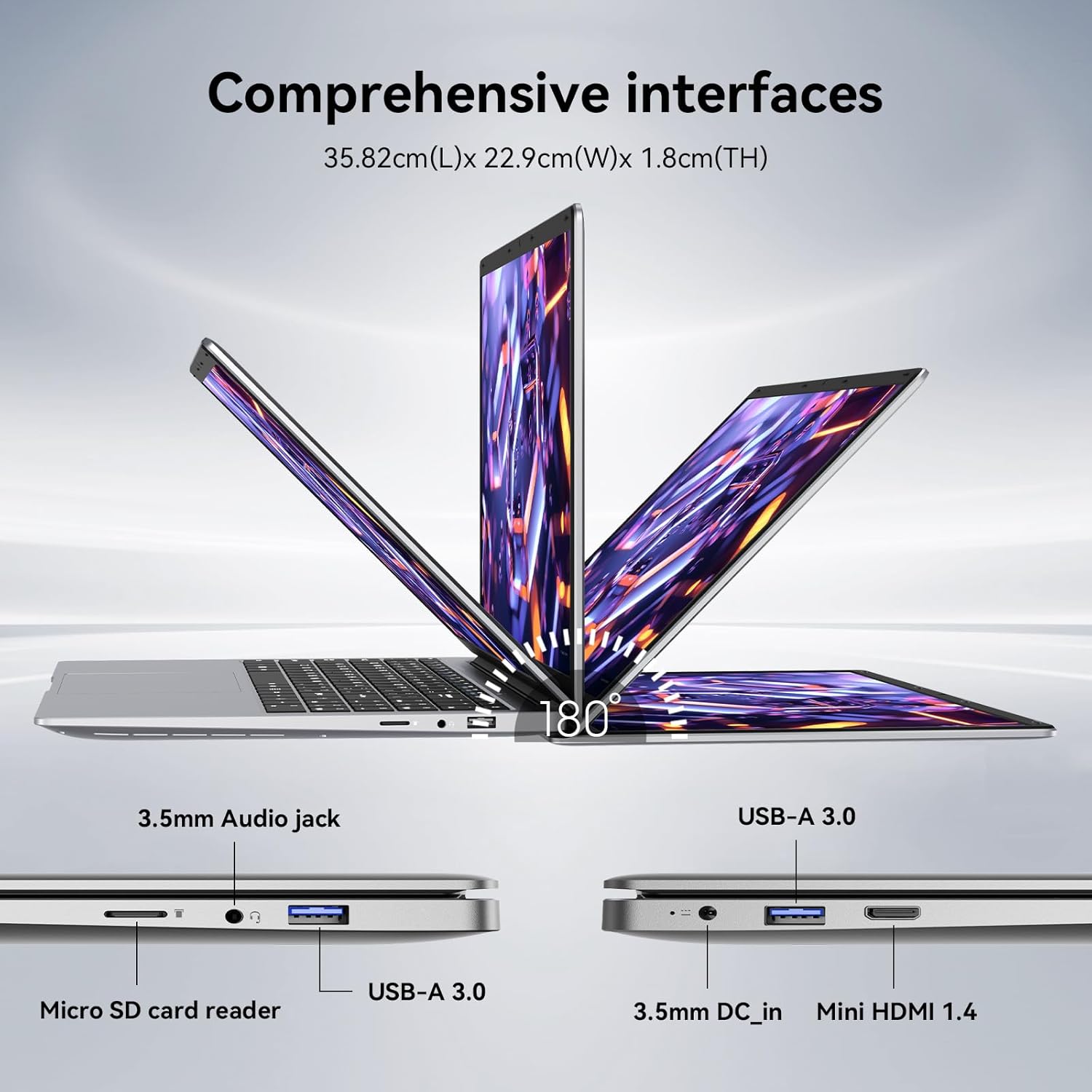 15.6" FHD Laptop, 12GB RAM 256GB SSD, Intel Celeron N4000, Win 11 Essential Laptop Computer for Student Online Class, Home, Netflix,Lightweight & Portable, Long Battery Life