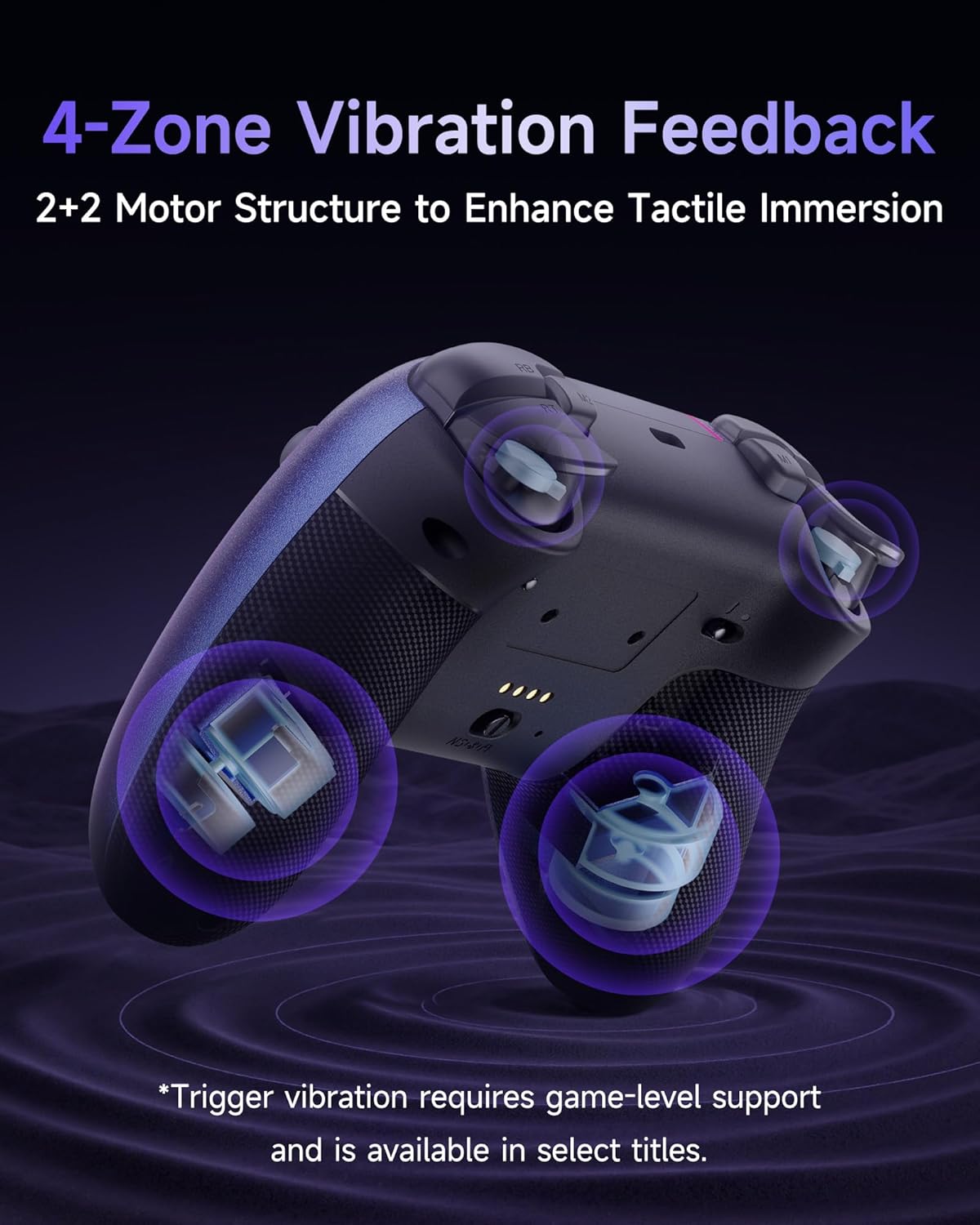 EasySMX X05Pro Wireless Controller for PC – Ergonomic Skin-Like Grip, Quiet-Touch Low-Noise Buttons, Dual-Mode Impulse Triggers, Hall Joysticks, 2 Programmable Buttons, RGB, 1000mAh Battery – PC/Switch/Android/iOS