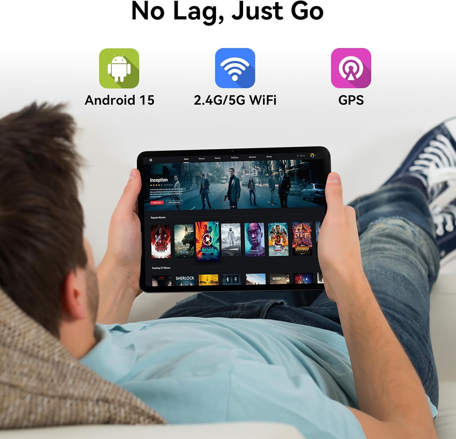 Blackview 13 inch Android 15 Tablet with Keyboard, 12.7" Large Screen Gaming Tablet with Pen, Helio G100, 256GB, 90 Hz, 2K+, 3 AI Cameras, Widevine L1, 5G WiFi, GPS- Link 8