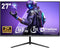 Gawfolk 27 inch 2K QHD(2560×1440) PC Screen, 165Hz Gaming Monitor, 1ms Without Bezel, FreeSync,98% sRGB, 178° Wide Viewing Angle,Display 1.4、Port HDMI2.0, Wall Mount Compatible 75 * 75MM- Black