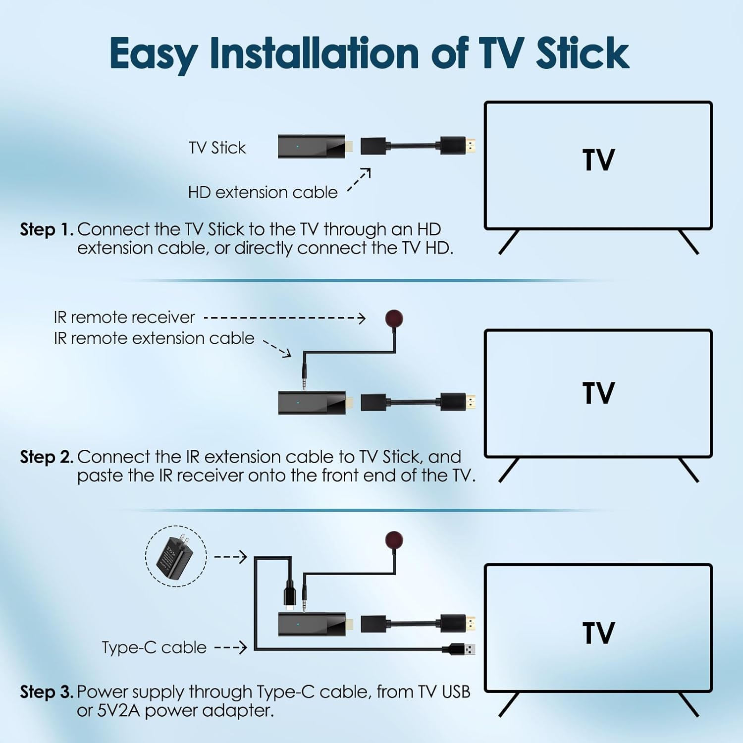 BL Android TV Stick 4K, 2025 Android TV Stick 10.0 2GB RAM 16GB ROM, H313 CPU Supports 2.4G/5G Wi-Fi Bluetooth 5.0 USB HDR10 with Bluetooth Voice Remote Control