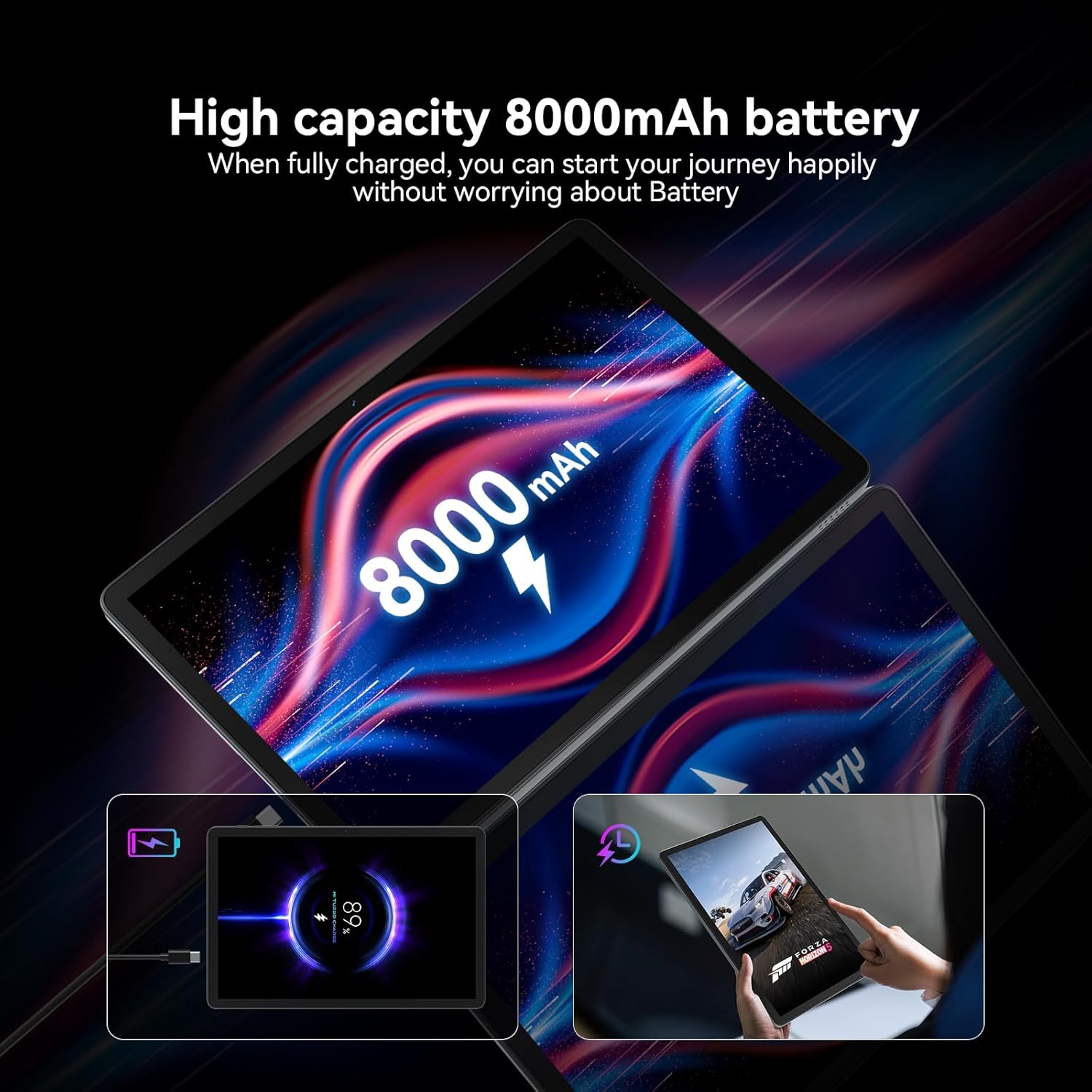 2025 Release 11 inch Tablet, Android 15 Tablets with Keyboard, 16(8+8)GB RAM 128GB ROM 1TB Expand, 2.4G/5G WiFi Tablet with BT 5.0, 13MP Camera, Octa-Core, 8000mAh, GPS, 11