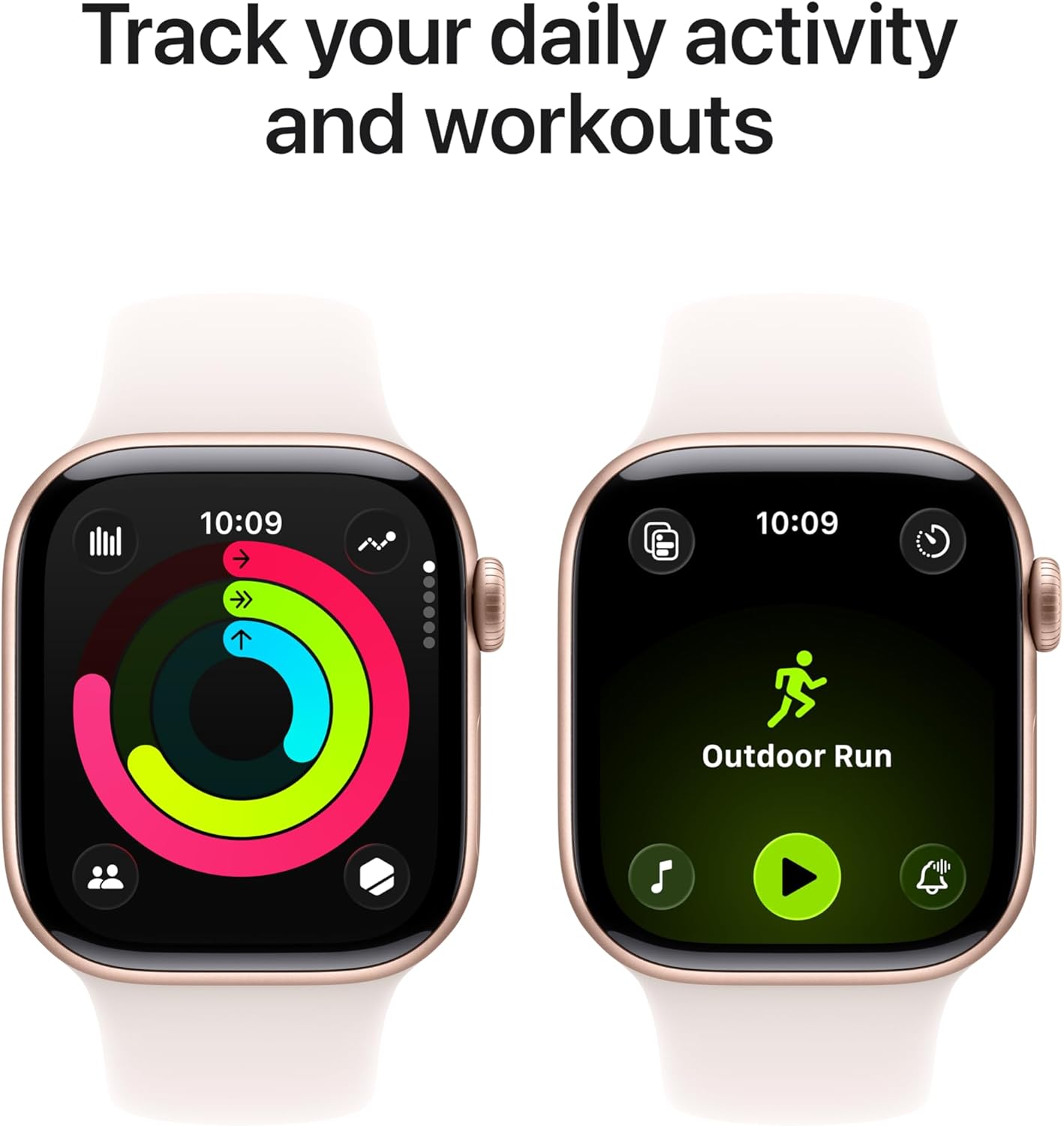 Apple Watch Series 11 [GPS + Cellular 42mm] Smartwatch with Rose Gold Aluminum Case w Light Blush Sport Band - S/M. Sleep Score, Fitness Tracker, Health Monitoring, Always-On Display, Water Resistant
