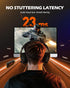 NUBWO Wireless Gaming Headset with Mic for Ps5 Ps4 PC, Zero Interference, 100-Hour Battery All-Day Play, 23ms Sync for Fortnite & Call of Duty/FPS Gamers, Triple Mode All Devices Compatible - Orange