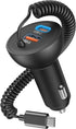 90W iPhone 17/17 Pro Max/Air Car Charger Fast Charging, 3-Port USB C Fast Car Charger Cigarette Lighter Adapter & 4FT USB-C Coiled Cable for iPhone 17/Air/17 Pro /16/15 Pro Max/Plus, iPad, Android