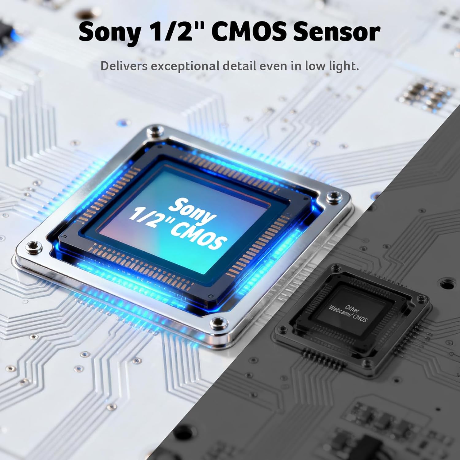 acer 4K Webcam for PC/Mac with All-Metal Unibody Sculpted, Sony 1/2" Sensor, PDAF, 2 Noise Reduction Mics, Privacy Cover, Lightweight, Fast Cooling, Streaming Camera for Live Meeting Commerce Gaming