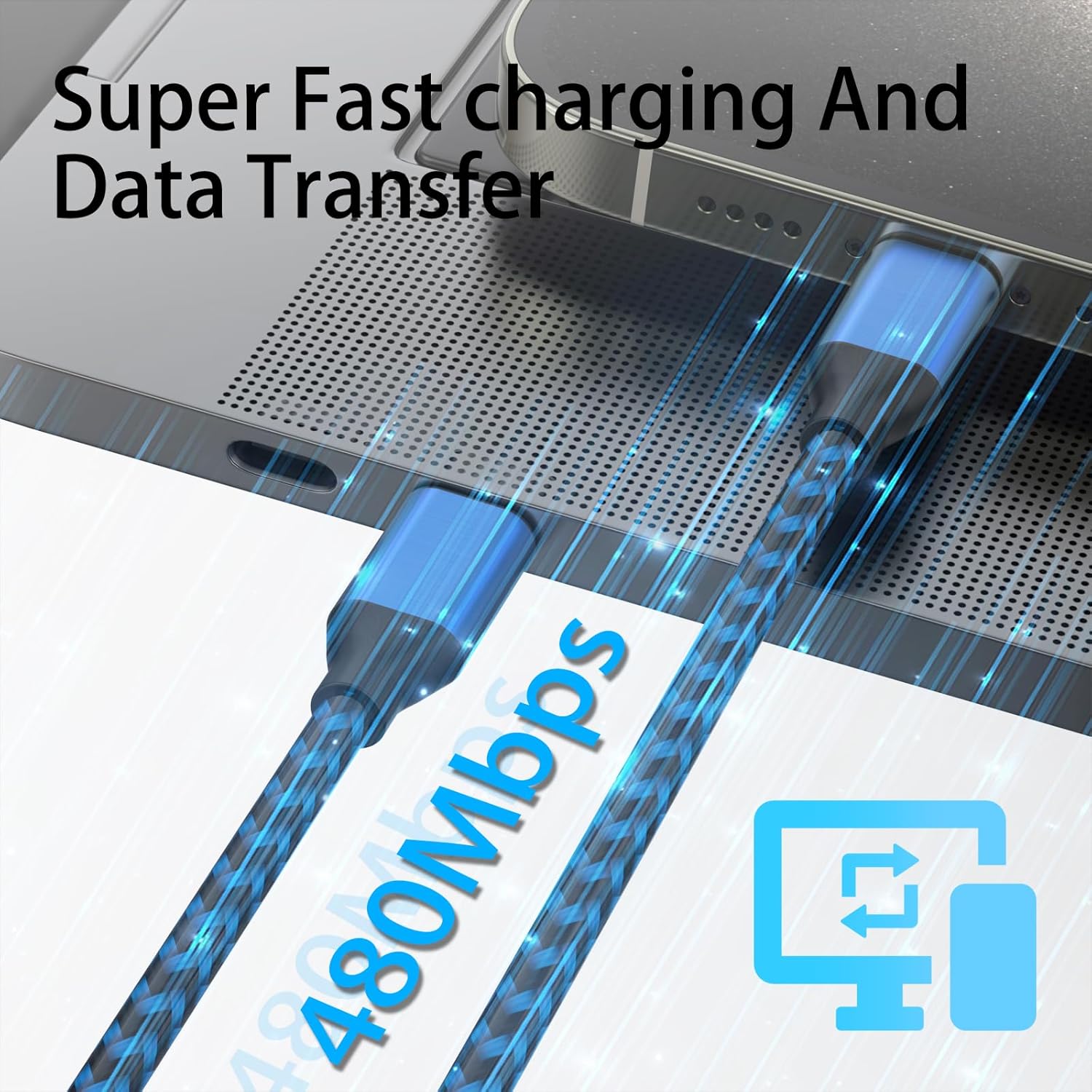 USB C to USB C Cable Nylon Braided 60W 3/3/6/6/10 FT USB Type C Fast Charging Cable for iPhone 17/17 Pro Max/Air/16/16 Plus/16 Pro Max/15/15 Plus/15 Pro Max, MacBook, iPad, Samsung S25/S24/23