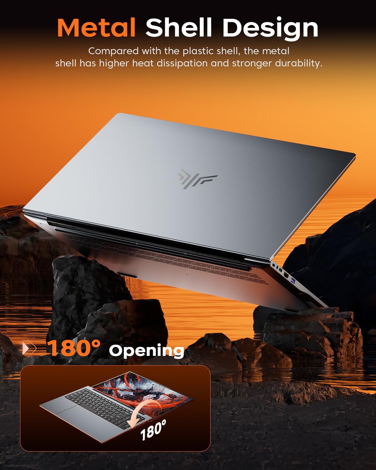 Gaming Laptop, 16.0inch Laptop Computer with AMD Ryzen 7 7730U(8C/16T, Up to 4.5GHz), 16GB RAM 512GB NVMe SSD Windows 11 Laptop, Radeon RX Vega 8 Graphics,WiFi 6, Backlit KB