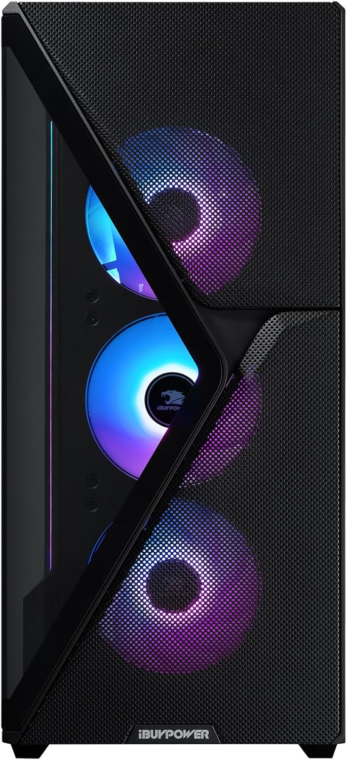 iBUYPOWER Slate Gaming PC Desktop Computer AMD Ryzen 7 8700F CPU, NVIDIA GeForce RTX 5070 12GB GPU, 32GB DDR5 RGB 5200MHz RAM, 1TB NVMe SSD, Windows 11 Home, Gamer Keyboard and Mouse - SMA7N5701