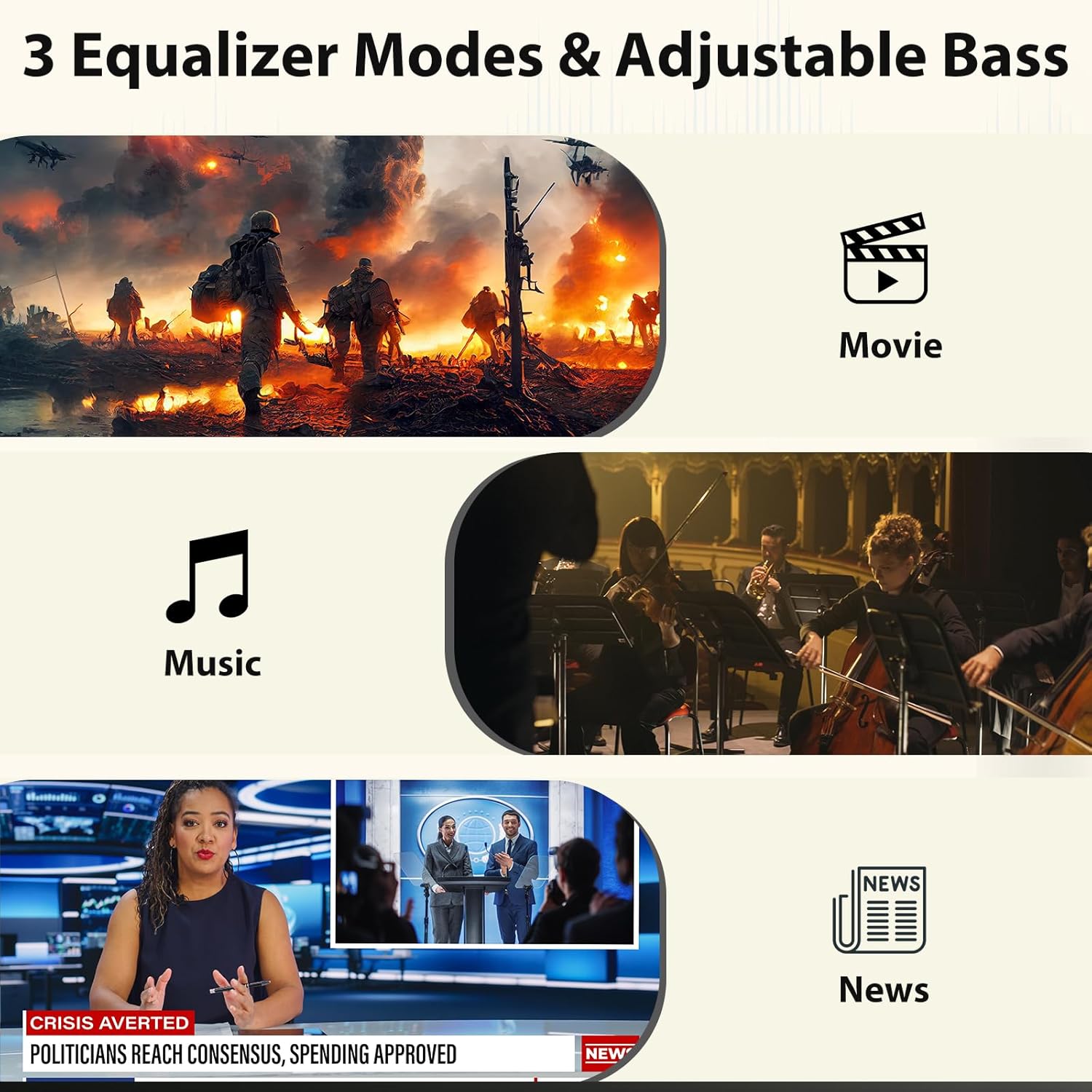 Wohome Sound Bar for Smart TV with Wired Subwoofers, 2.1 Channel Small TV Soundbar Speakers, Home Theater Surround Sound System, Bluetooth 5.3/ Optical/AUX Connectivity