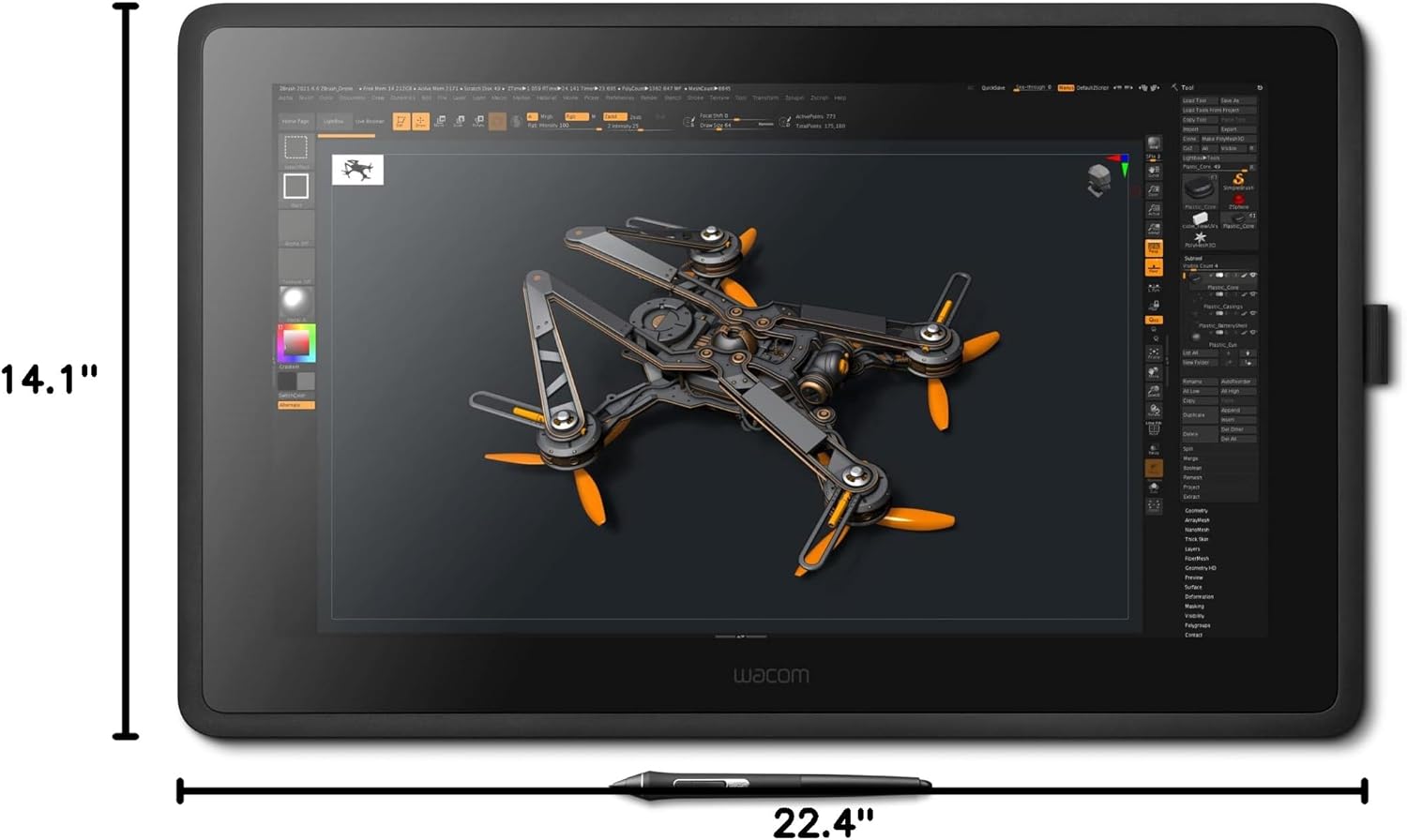 Wacom Cintiq 22 Drawing Tablet with Screen, 21.5