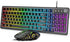 Gaming Keyboard and Mouse Combo - RGB Backlit 14 Lighting Effects, USB Wired Computer Keyboard, 26-Key Anti-Ghosting, Volume Wheel, Quiet Typing, Adjustable DPI Mouse for Gaming & Work, Trueque