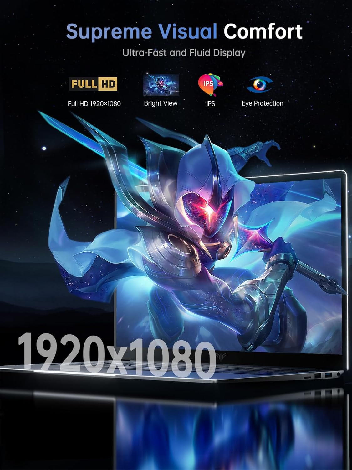 Laptop, 2025 New Laptop Computer with Ιntel 12th Quad-Core Processor(Up to 3.6GHz), 16GB RAM 512GB NVMe SSD, 15.6