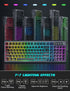 Gaming Keyboard and Mouse Combo - RGB Backlit 14 Lighting Effects, USB Wired Computer Keyboard, 26-Key Anti-Ghosting, Volume Wheel, Quiet Typing, Adjustable DPI Mouse for Gaming & Work, Trueque