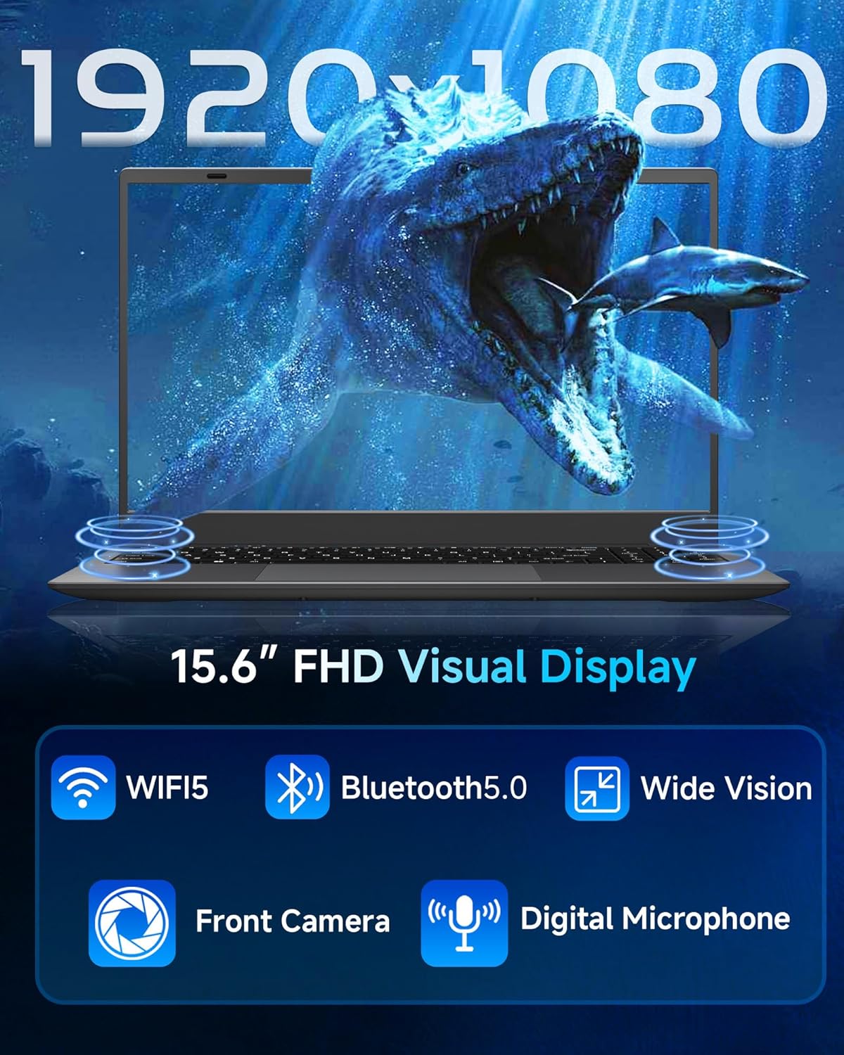 Traditional Laptop Computer - 15.6 inch Win 11 Laptops with 256GB SSD 8GB RAM, Pentium CPU up to 3.4GHz, Long Battery Life, USB 3.2, Type C, TF Card Slot, HDMI, Laptop Good for Business and Student