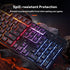 Redragon K521 Upgrade Rainbow LED Gaming Keyboard, 104 Keys Wired Mechanical Feeling Keyboard with Multimedia Keys, One-Touch Backlit, Anti-Ghosting, Compatible with PC, Mac, PS4/5, Xbox