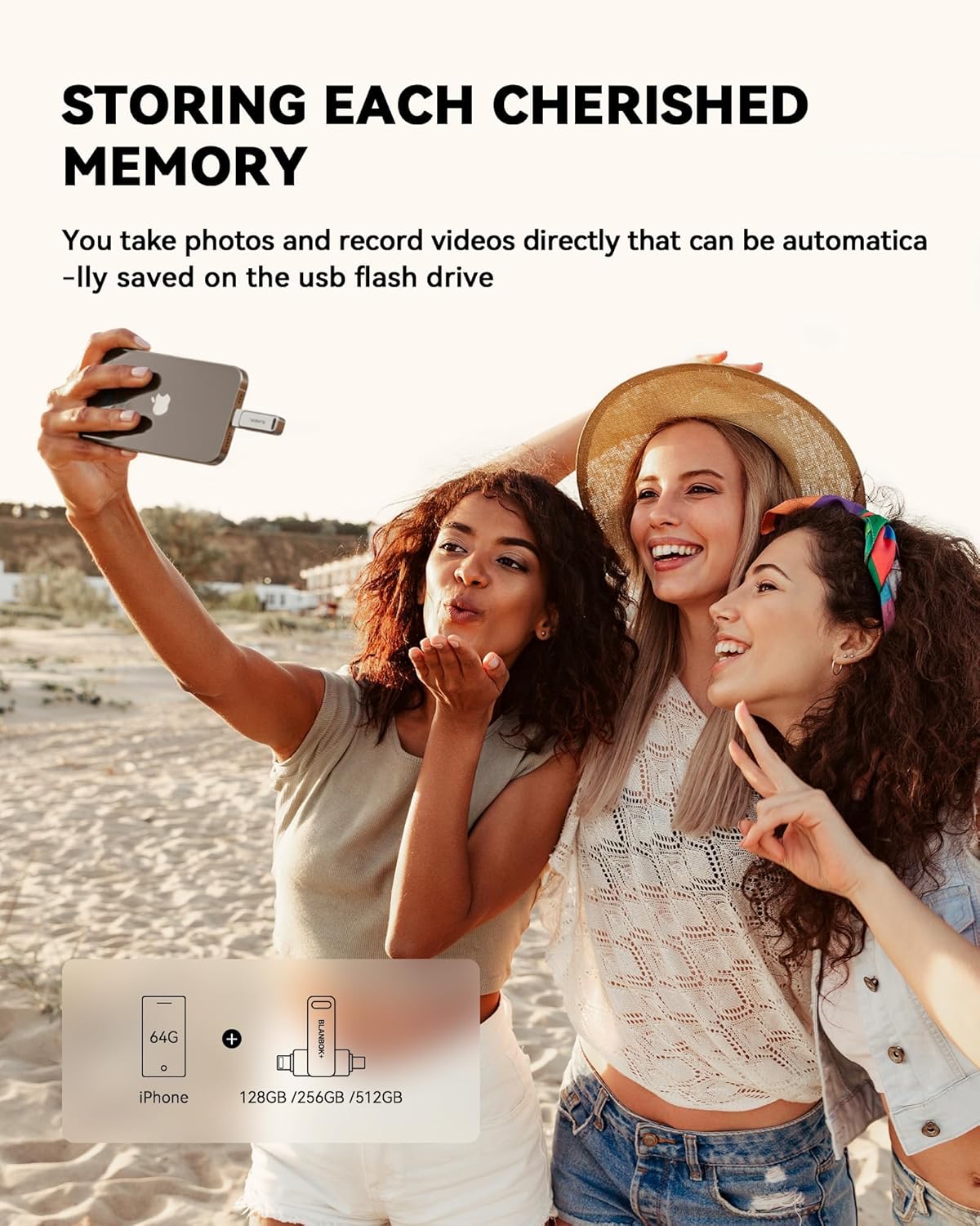 MFi Certified 256GB iPhone Photo Stick, USB Flash Drive for Photo/Video Backup, High-Speed Thumb Drive Compatible for iPhone/iPad/Android/PC (Silver)