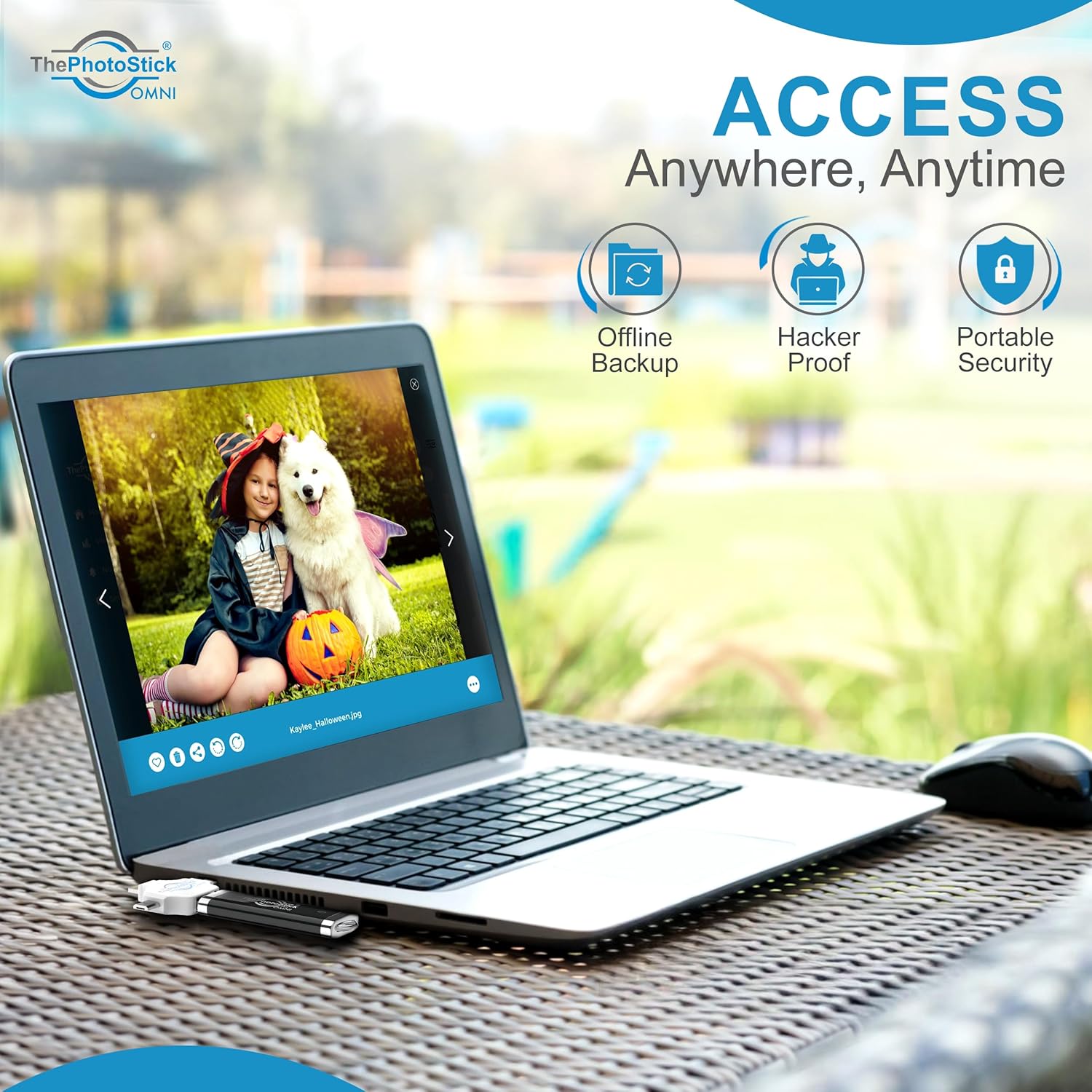 ThePhotoStick® Omni 128GB USB Flash Drive & Memory Stick – Photo & Video Backup for iPhone, Android, Mac & PC – Multiport Connection to Easily Store & Transfer Files