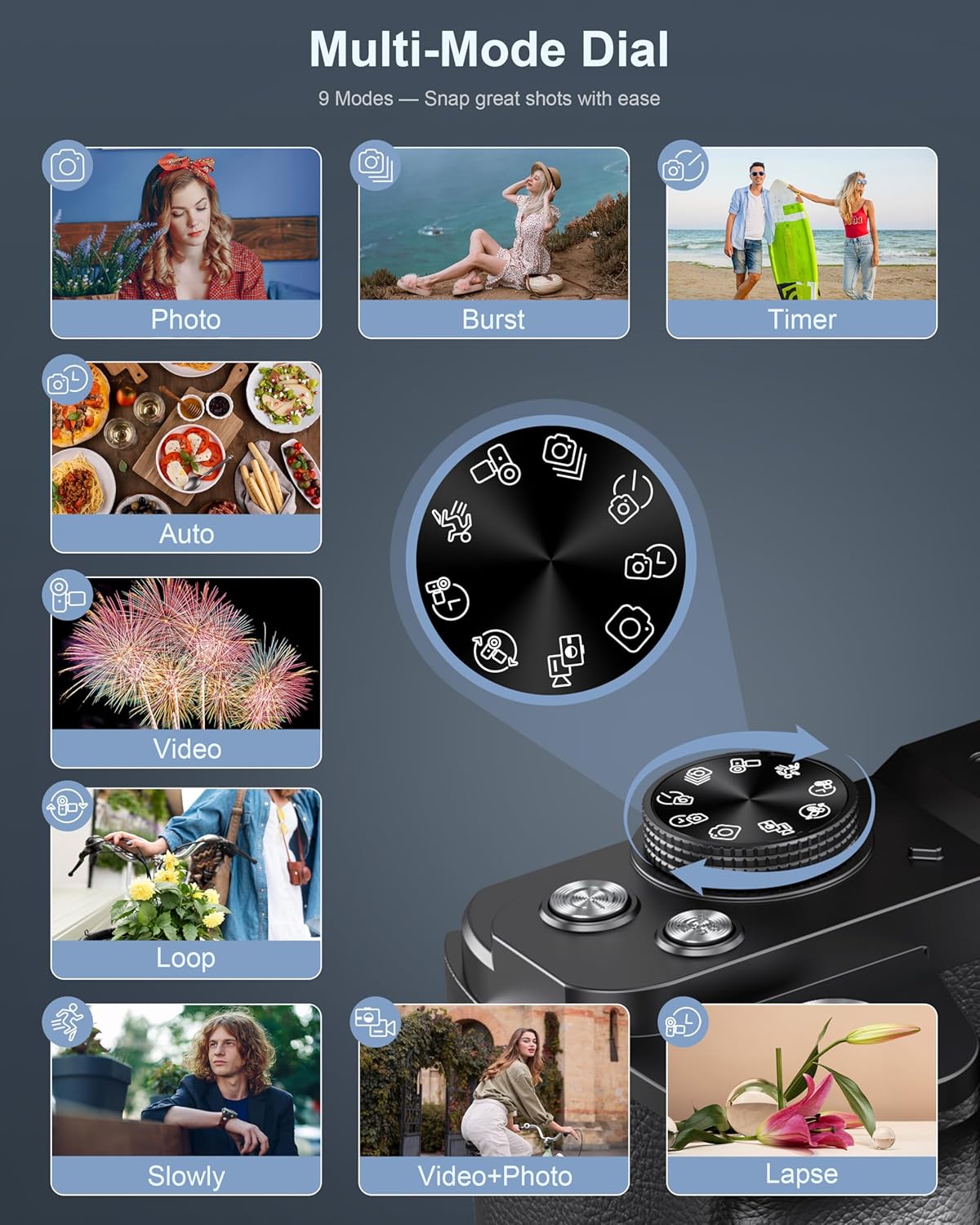 8K Digital Camera, 88MP Cameras for Photography, Vlogging Camera for YouTube with 3