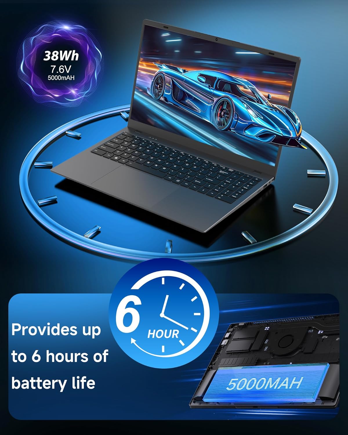 Traditional Laptop Computer - 15.6 inch Win 11 Laptops with 256GB SSD 8GB RAM, Pentium CPU up to 3.4GHz, Long Battery Life, USB 3.2, Type C, TF Card Slot, HDMI, Laptop Good for Business and Student
