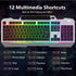 AULA Keyboard, T102 104 Keys Gaming Keyboard and Mouse Combo with RGB Backlit Number Pad, All-Metal Panel Waterproof Light Up PC Keyboard,USB Wired Computer Keyboards Gaming for Win XP/7/8/10 PC Gamer