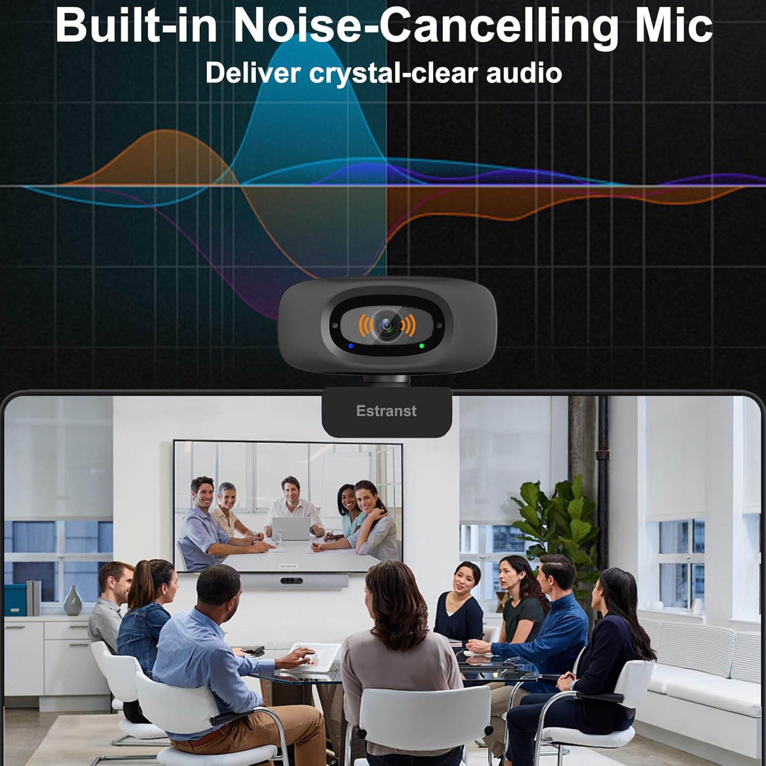 1080P Webcam for PC Laptop MacBook Computer Desktop, with Microphone & Privacy Cover & USB C Adapter