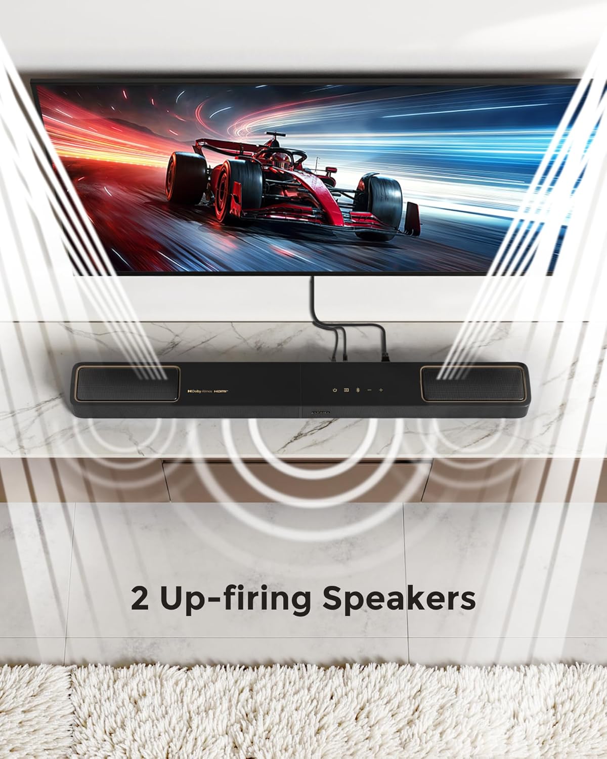 ULTIMEA 5.1.2ch Sound Bar with Dolby Atmos, Surround Sound System for TV with 2 Surround Speakers, Sound Bar for Smart TV, Soundbar for Home Theater, BT 5.4, HDMI eARC, Skywave F40 (New, 2025 Model)