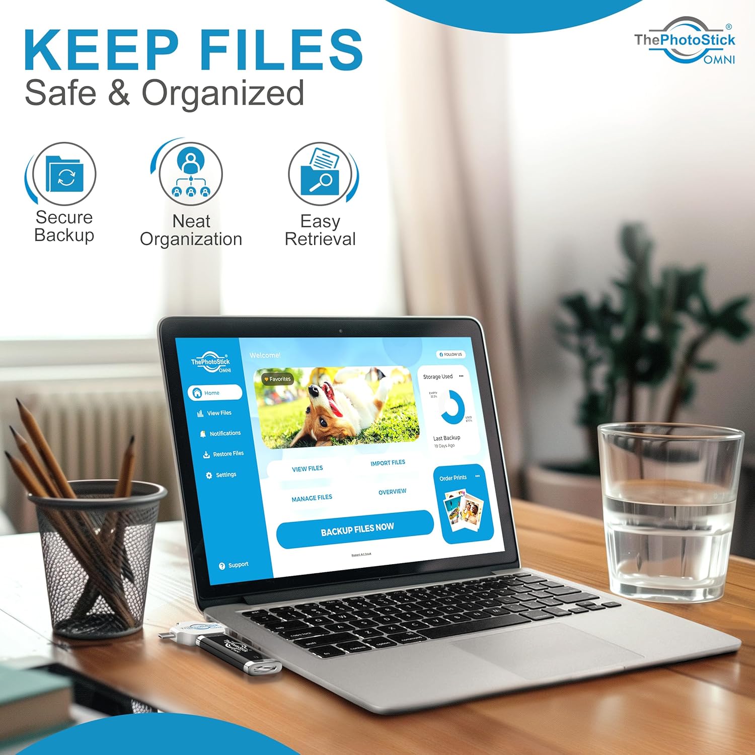 ThePhotoStick® Omni 128GB USB Flash Drive & Memory Stick – Photo & Video Backup for iPhone, Android, Mac & PC – Multiport Connection to Easily Store & Transfer Files