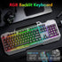 AULA Keyboard, T102 104 Keys Gaming Keyboard and Mouse Combo with RGB Backlit Number Pad, All-Metal Panel Waterproof Light Up PC Keyboard,USB Wired Computer Keyboards Gaming for Win XP/7/8/10 PC Gamer