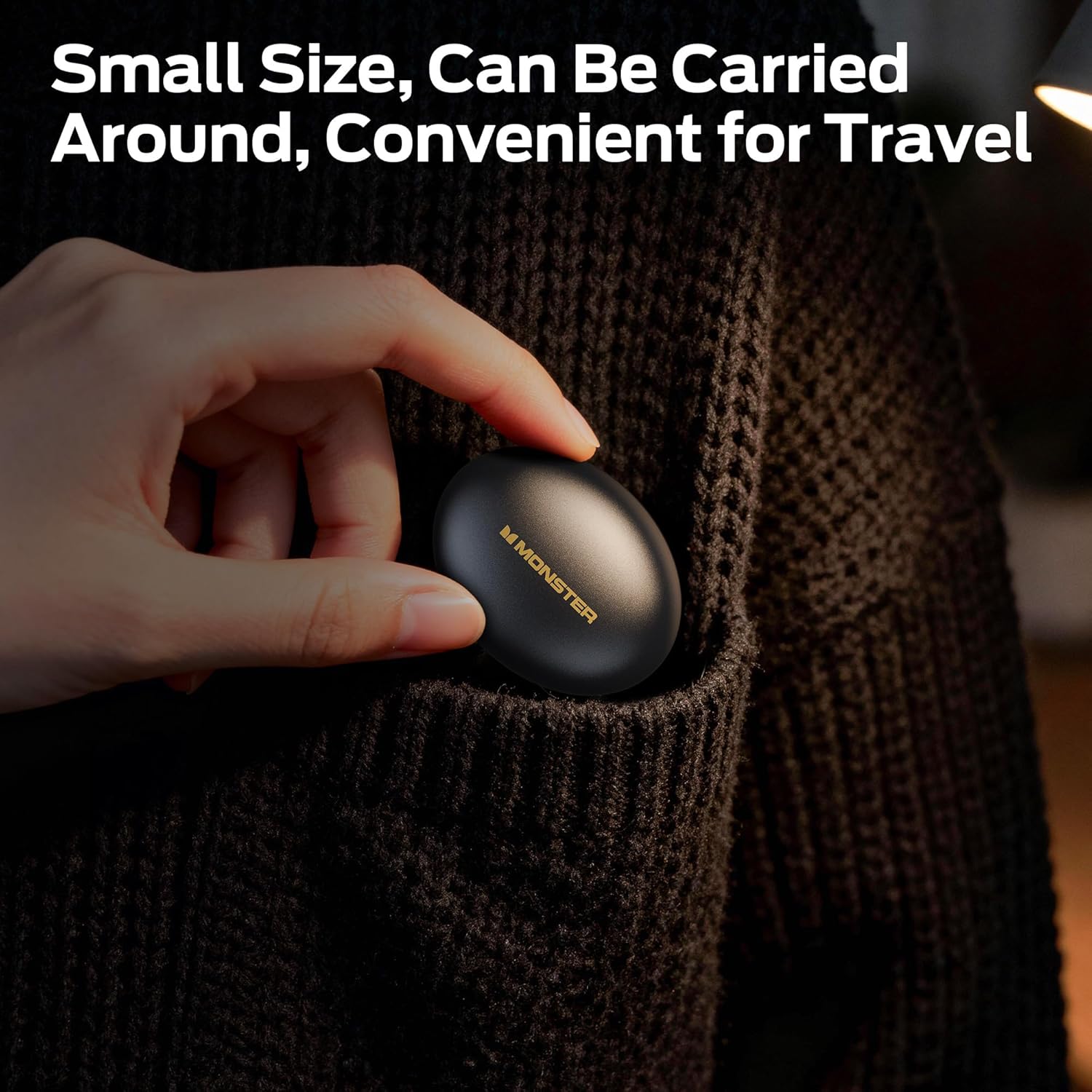 Monster Sleep Ear100 Ear Buds, Sleep Earbuds with Stereo Sound, Design for Side Sleeper, 32H Playtime, Bluetooth 6.0, ENC Noise Cancelling, IPX6 Waterproof Mini Headphones, Black