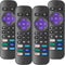 4 Pack Replacement Remote Control Only for Roku TV, Compatible with All TCL Roku/Hisense Roku/Onn Roku/Sharp/Philips Roku (Not for Roku Stick, Box or Speaker)