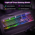 TECKNET Gaming Keyboard, USB Wired Computer Keyboard, 15-Zone RGB Illumination, IP32 Water Resistance, 25 Anti-ghosting Keys, All-Metal Panel (Whisper Quiet Gaming Switch)