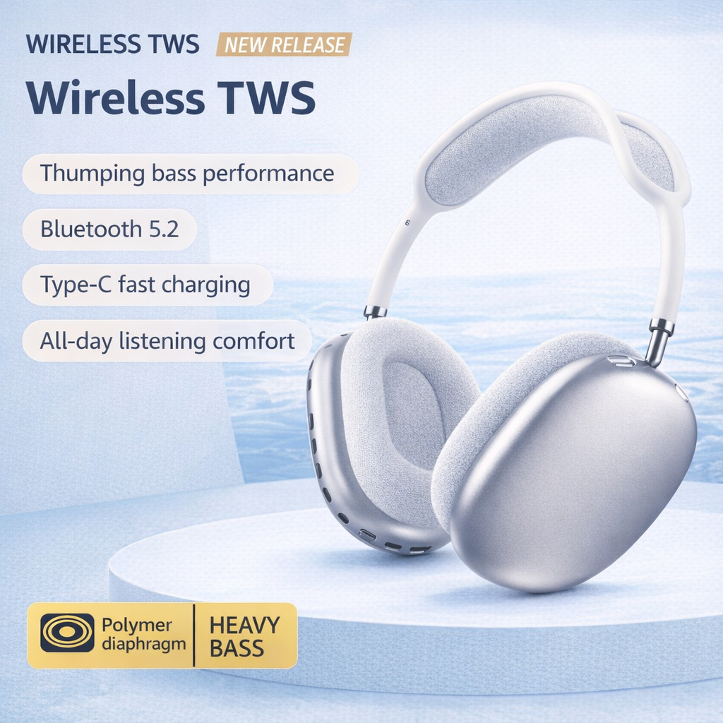 X17 Wireless Bluetooth Headphones – Over-Ear, Noise Cancelling, Gaming & Phone Compatible