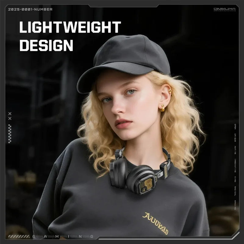 Onikuma Bluetooth Headphones Over Ear Hifi Stereo Music Headset Professional True Sports with Earphones TF/AUX Music Player