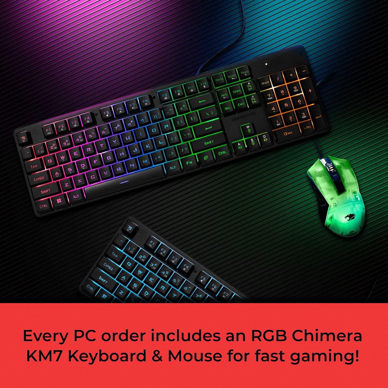 iBUYPOWER Slate Gaming PC Desktop Computer AMD Ryzen 7 8700F CPU, NVIDIA GeForce RTX 5070 12GB GPU, 32GB DDR5 RGB 5200MHz RAM, 1TB NVMe SSD, Windows 11 Home, Gamer Keyboard and Mouse - SMA7N5701