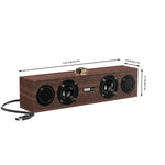 Lenovo C02 Bluetooth 5.0 Wooden Speaker – Wired USB Dual Mode Retro Subwoofer for PC TV Phone Gaming