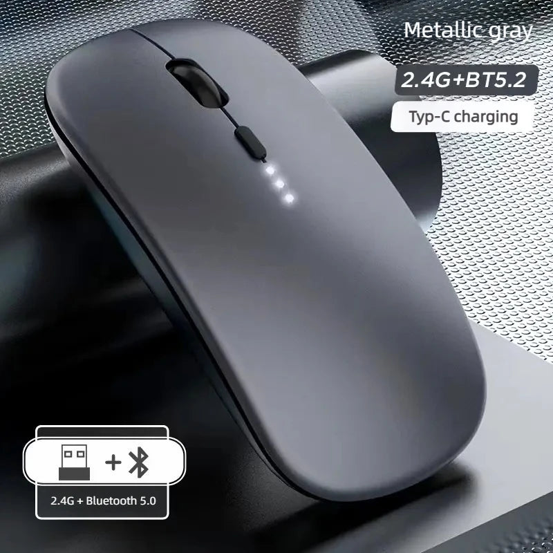 Wireless Mouse For Laptop PC Bluetooth Rechargeable Mouses Computer Silent Mice USB mouse Ergonomic Gaming Mouse For Xiaomi Pad