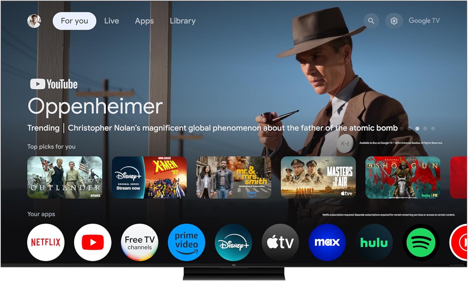 TCL 85 Inch Class QM7K Series | Mini LED QLED 4K HDR | 85QM7K, 2025 Model | 120HZ-144HZ Anti Reflective Screen Smart Google TV Dolby Atmos Onkyo Audio | Voice Remote Alexa Gaming Streaming Television