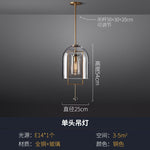 Modern Copper Glass Pendant Light