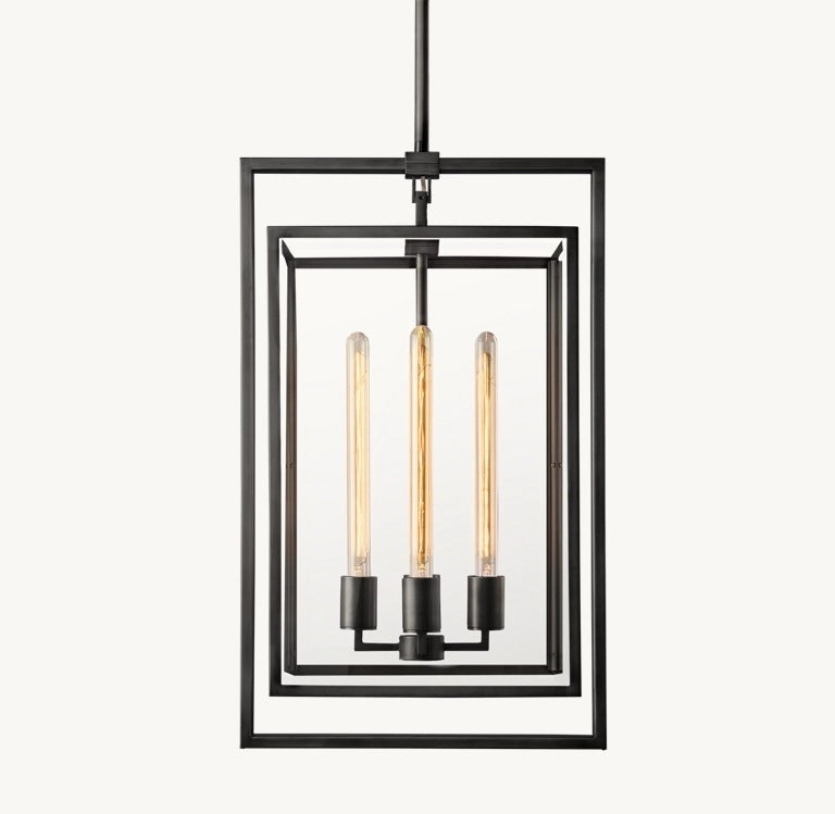 Modern Copper & Glass Chandelier Collection