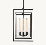 Modern Copper & Glass Chandelier Collection