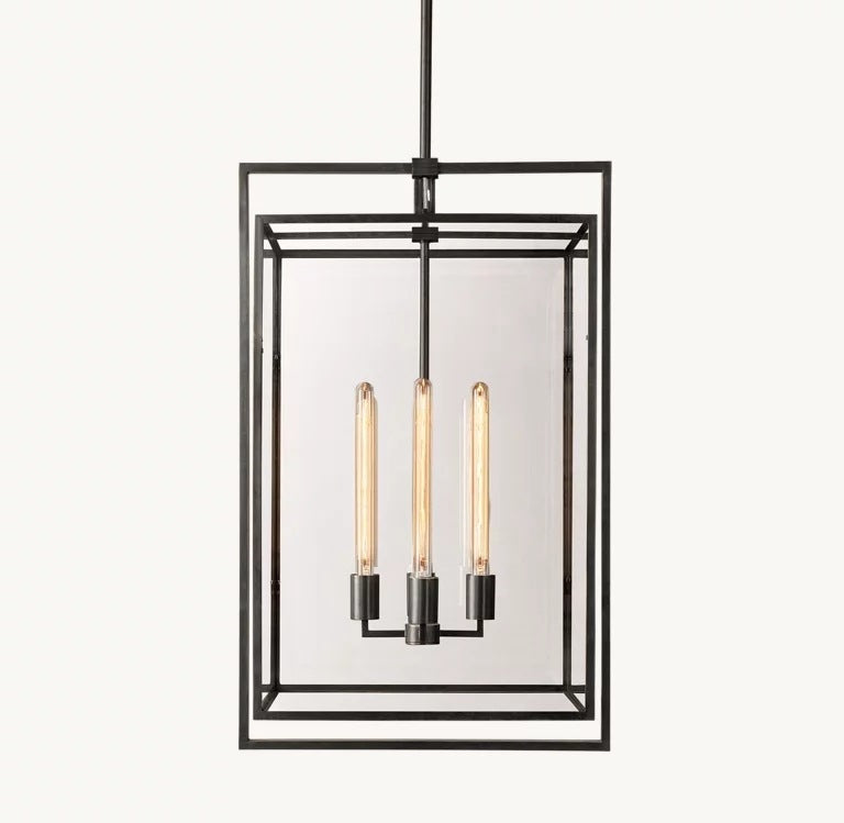 Modern Copper & Glass Chandelier Collection